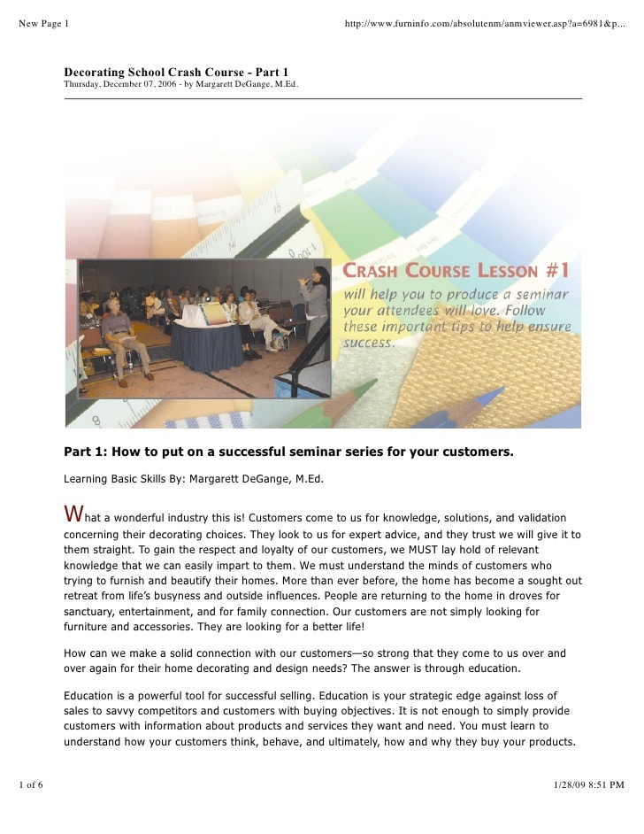 Decorating School Crash Course article by Margarett DeGange